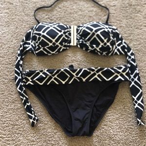 Black and white bikini